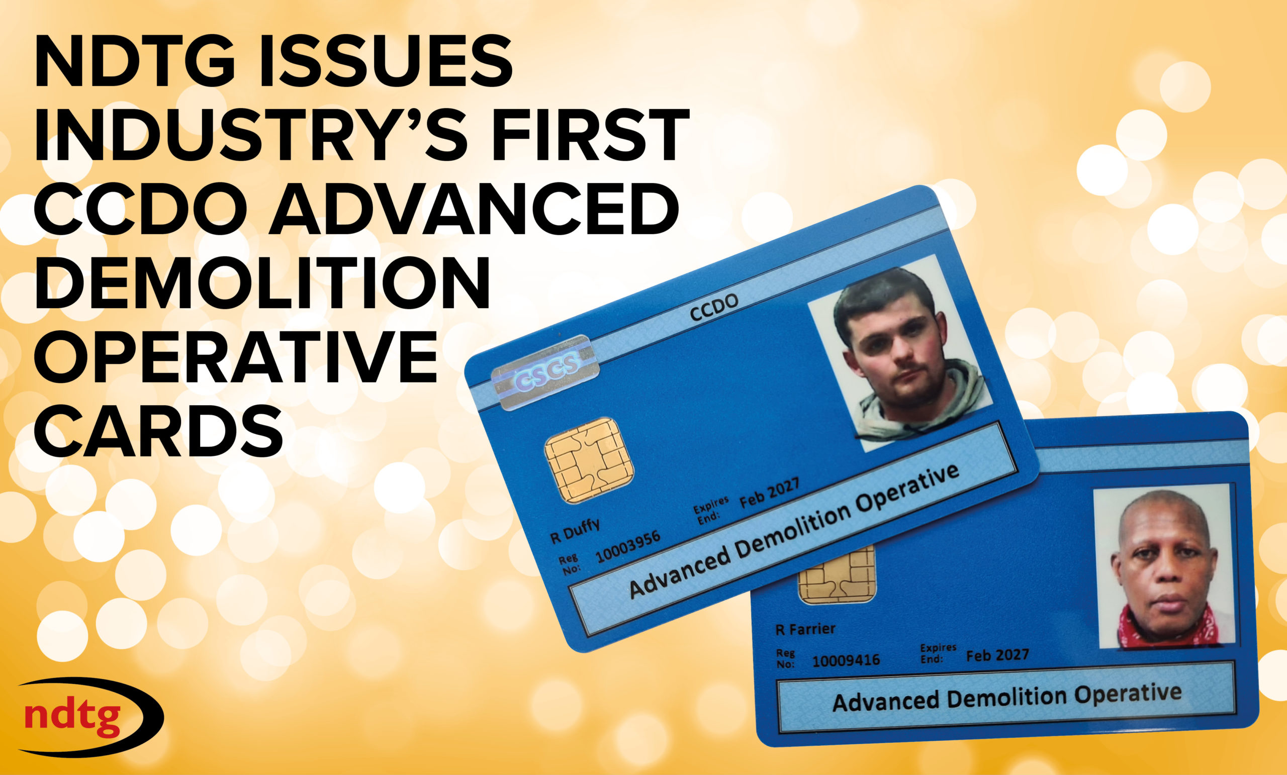 FIRST CCDO ADVANCED DEMOLITION OPERATIVE CARDS ISSUED