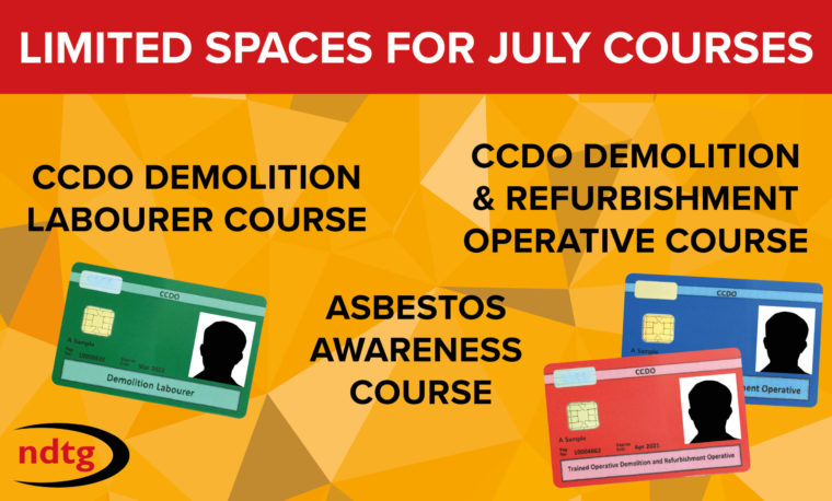 Time to Book your Demolition Training