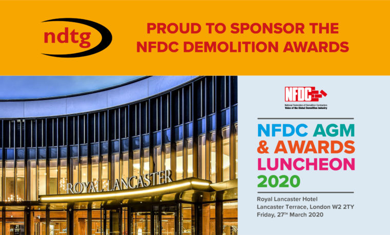 NDTG Sponsors NFDC Demolition Awards 2020