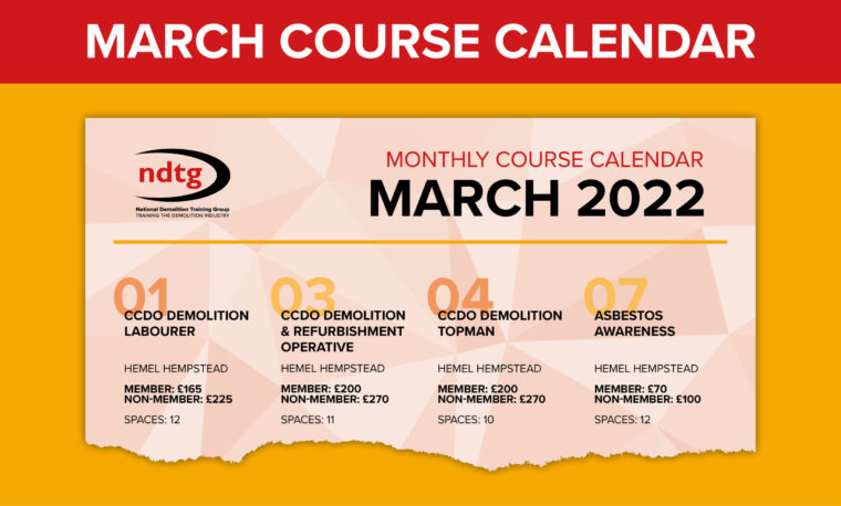March Course Calendar
